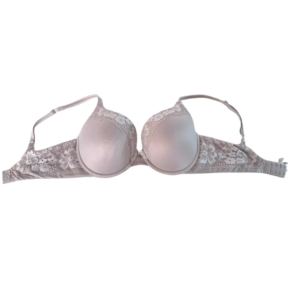 Body By Victoria 34DD- Victorias Secret Beige/Lace Bra